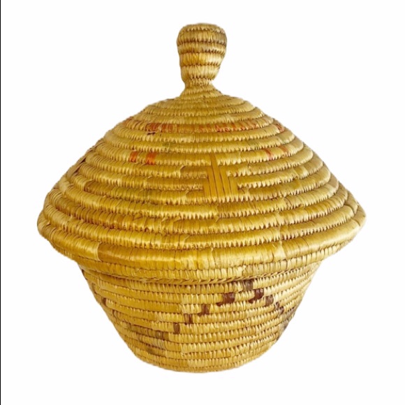 None Other - Tribal Coil Lidded Basket